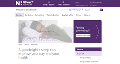 Desktop Screenshot of novanthealthsleep.org